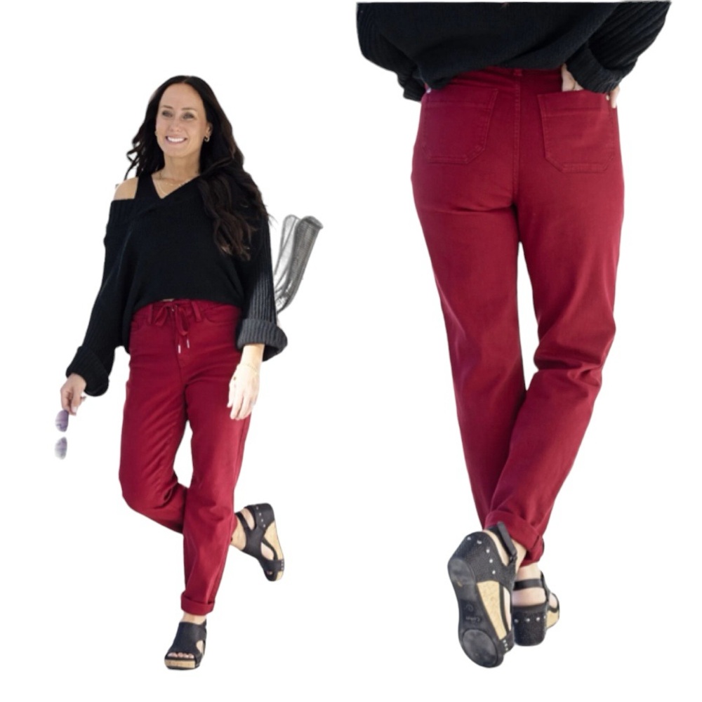 Judy Blue High Waist Scarlett Pull On Double Cuff Jogger Jeans NWT Size 5/27